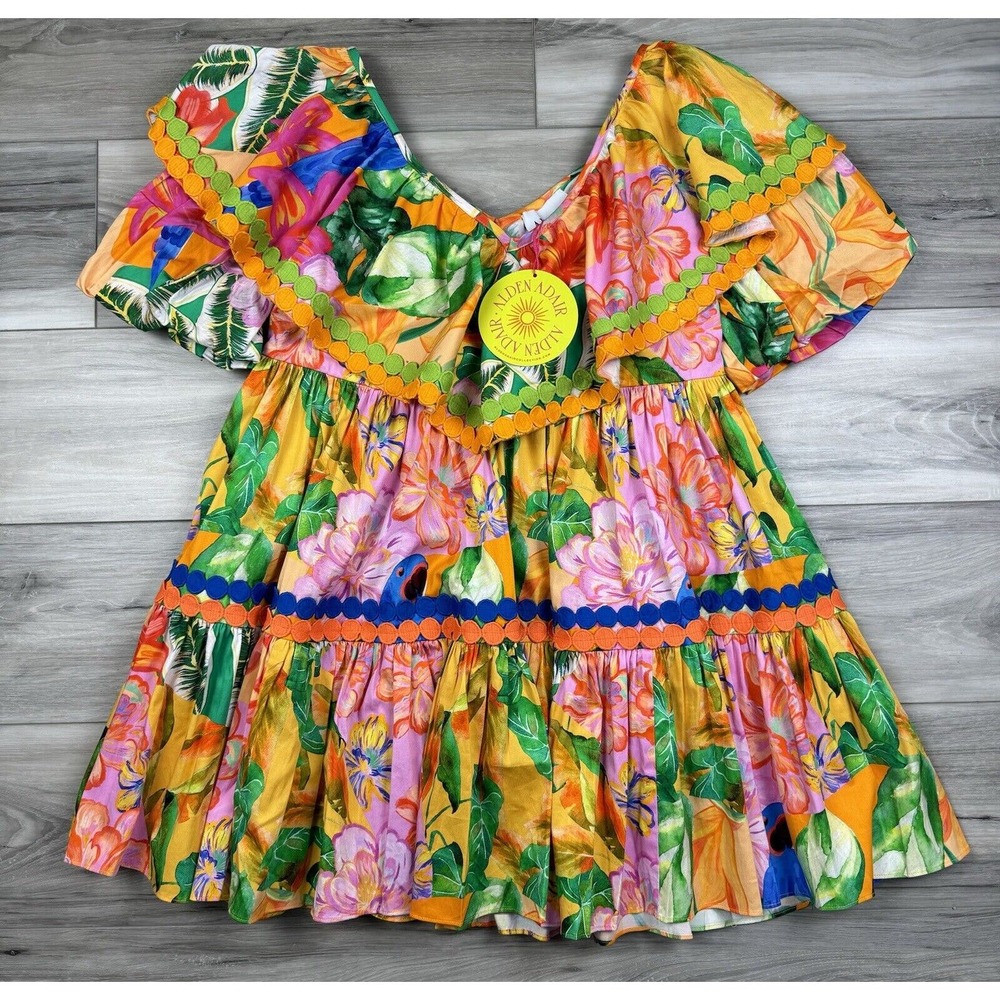 ALDEN ADAIR Harper Santiago Mini Dress Tropical Resort Vacation NWT Sz‎ Small